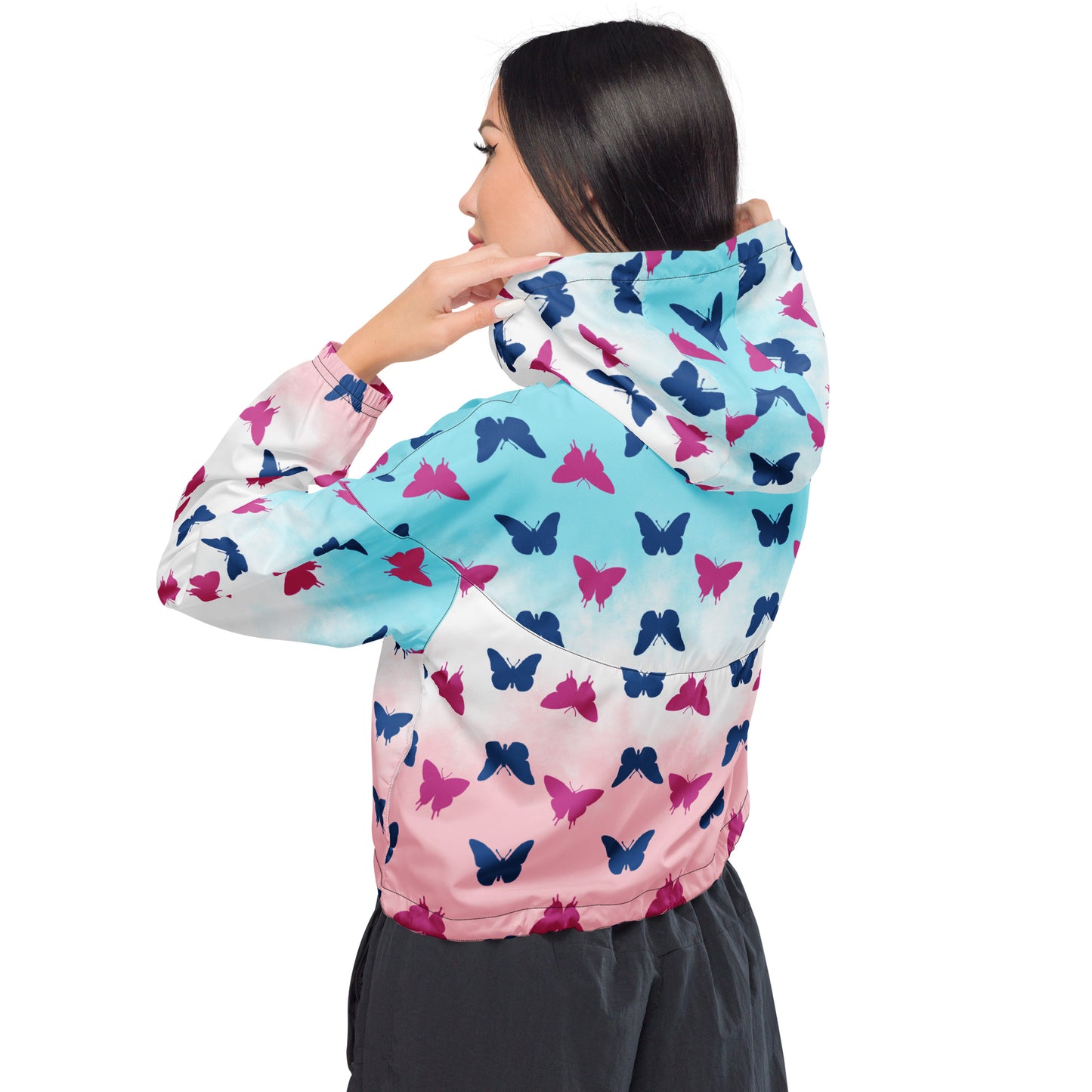 Blue Pink Butterflies Jacket