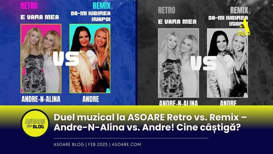 Aceeași piesă, două versiuni, două trupe diferite! 🎶 În 2001, Andre și Andre-N-Alina au lansat „E Vara Mea” și „Dă-mi Iubirea Înapoi”, dar care variantă rămâne în istorie? Citește analiza completă și votează în ASOARE Retro vs Remix!