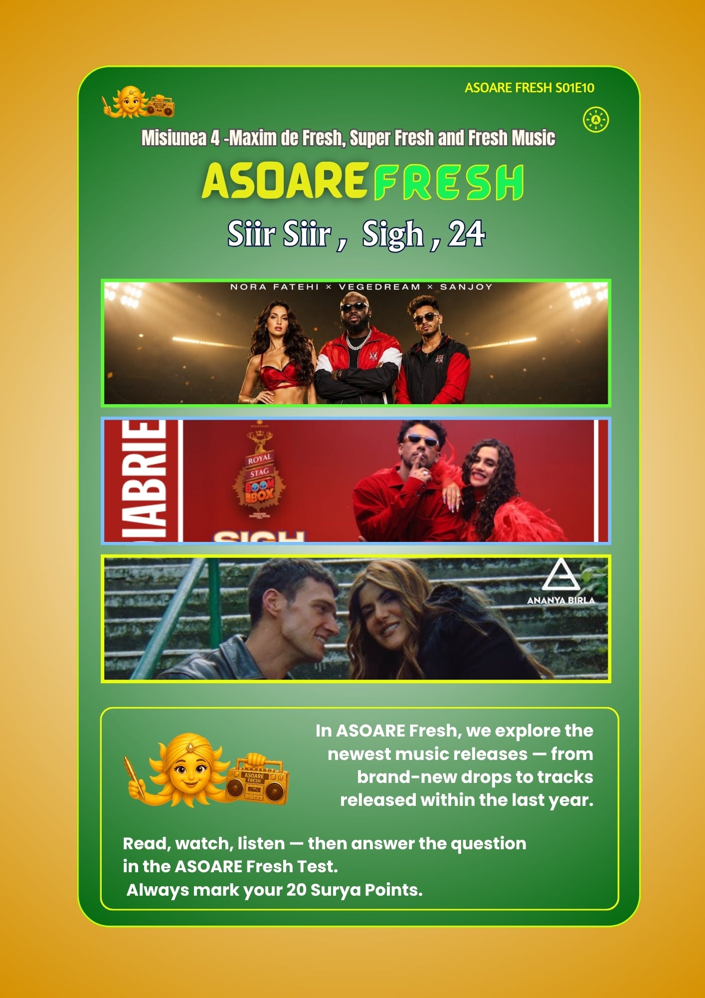 Play ASOARE Nr 18 - Surya, Fezze Soare of Gratitude (Indian Edition)
