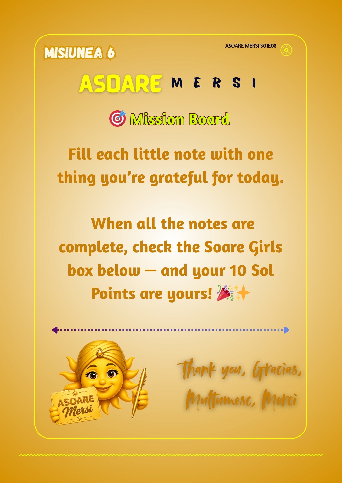 Play ASOARE Nr 18 - Surya, Fezze Soare of Gratitude (Indian Edition)