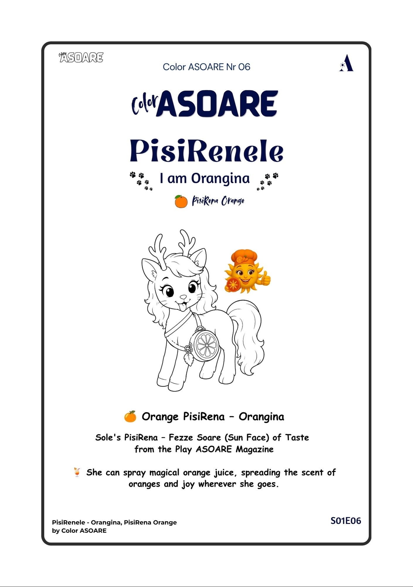 Color ASOARE Nr 06 - Orangina, Pisirena Orange